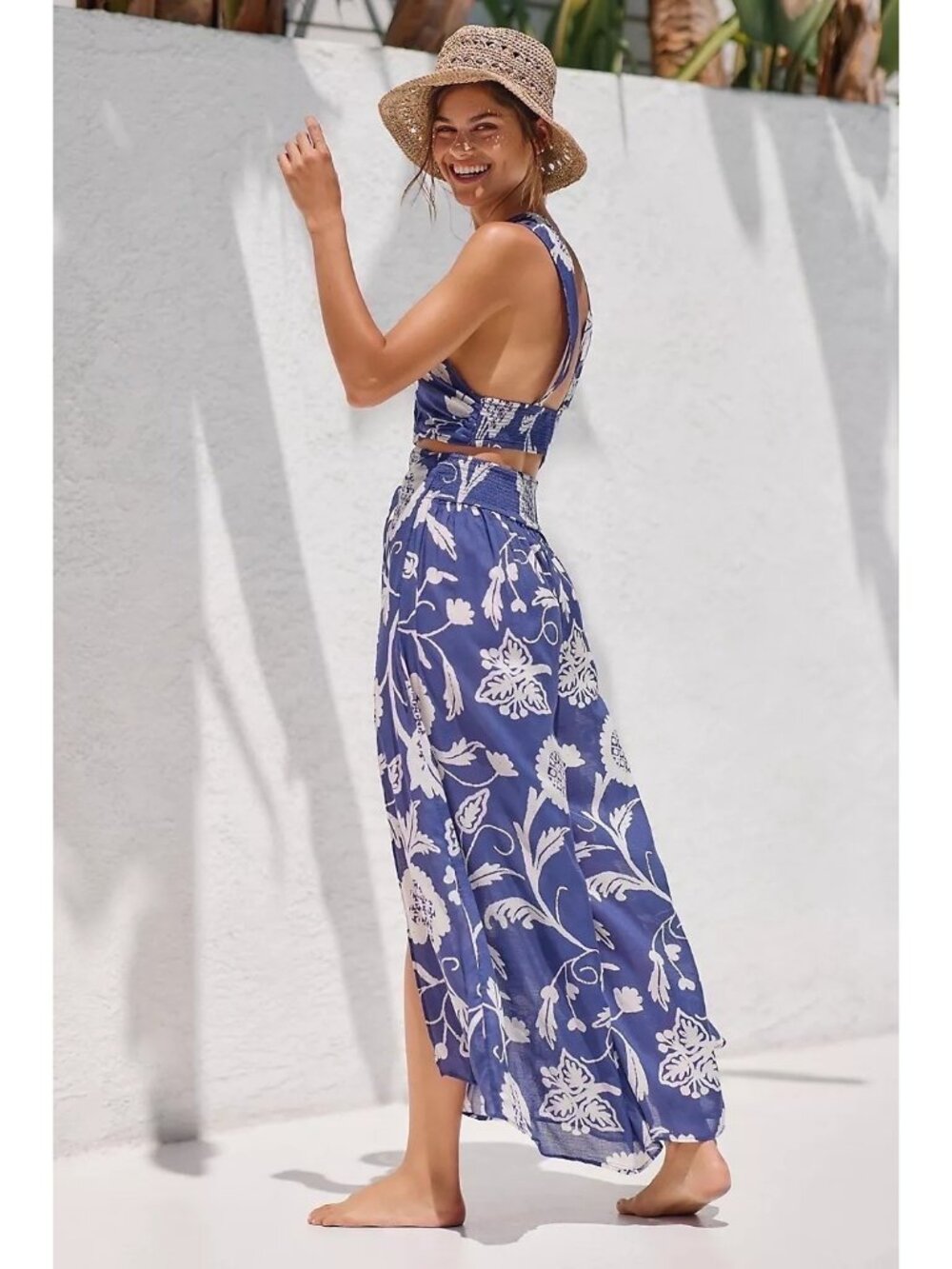 Anthropologie Breezy Crop Halter Tie Top & Matching Pant Set - Picture 3 of 8